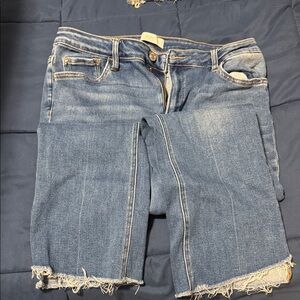 VENUS Medium Blue High-Rise Denim Shorts